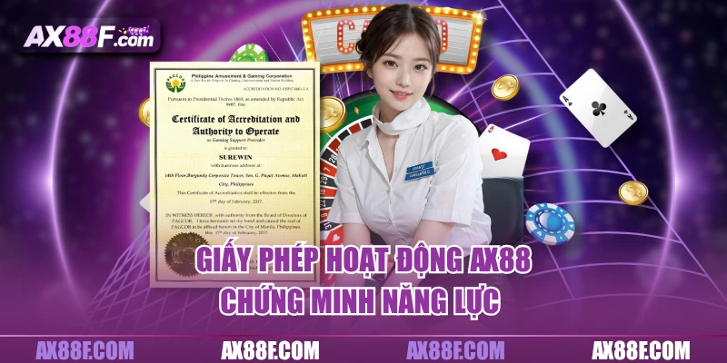 Giấy phép hoạt động AX88 chứng minh năng lực