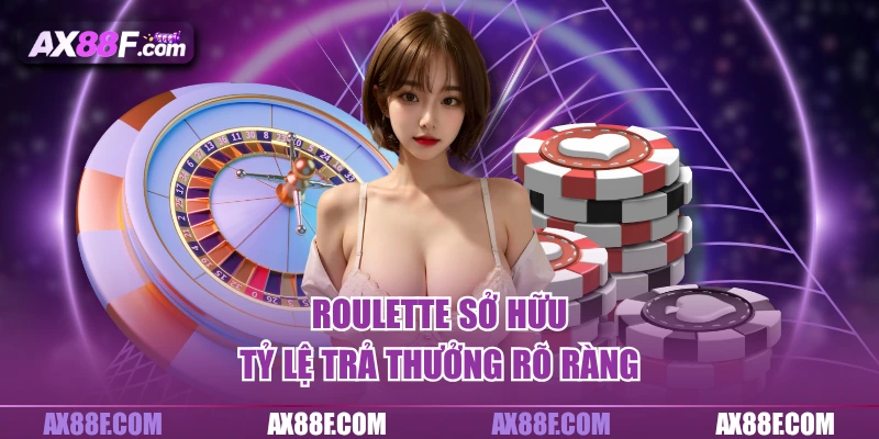 Roulette sở hữu tỷ lệ trả thưởng rõ ràng
